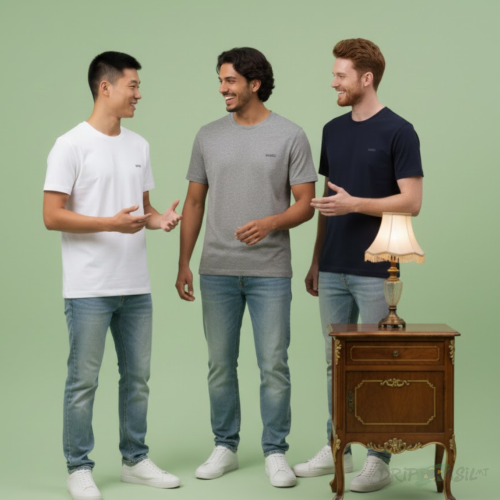 3 Camisetas Hugo Boss Básica 100% Algodão