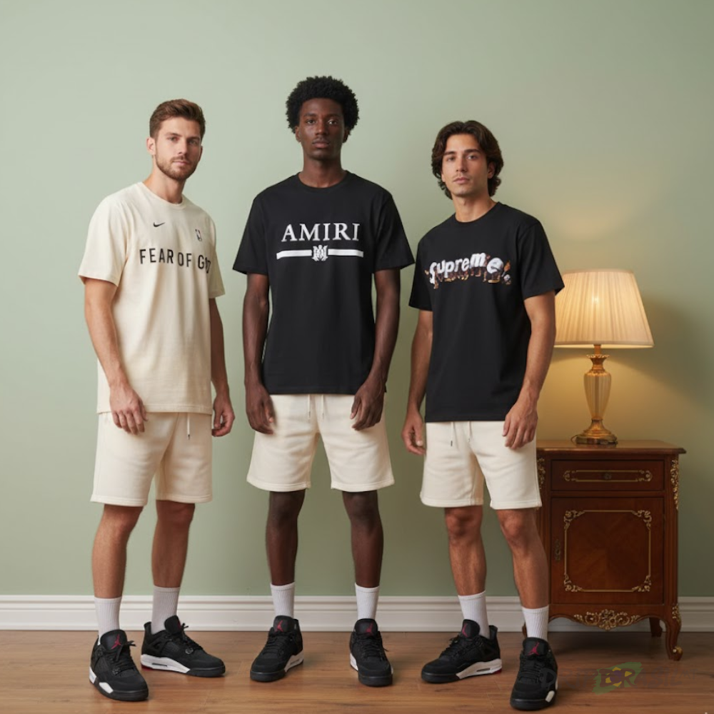 3 Camisetas em Algodão SUPREME, AMIRI e FEAR OF GOD