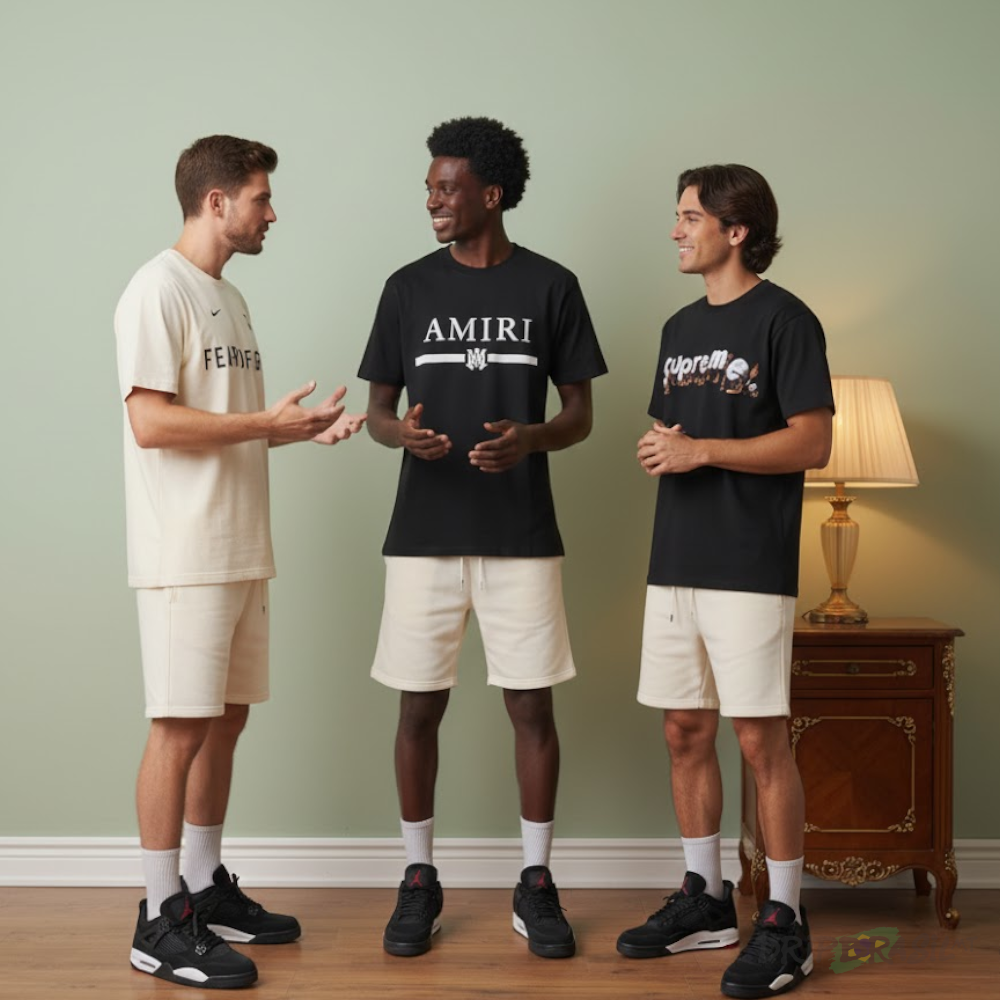 3 Camisetas em Algodão SUPREME, AMIRI e FEAR OF GOD