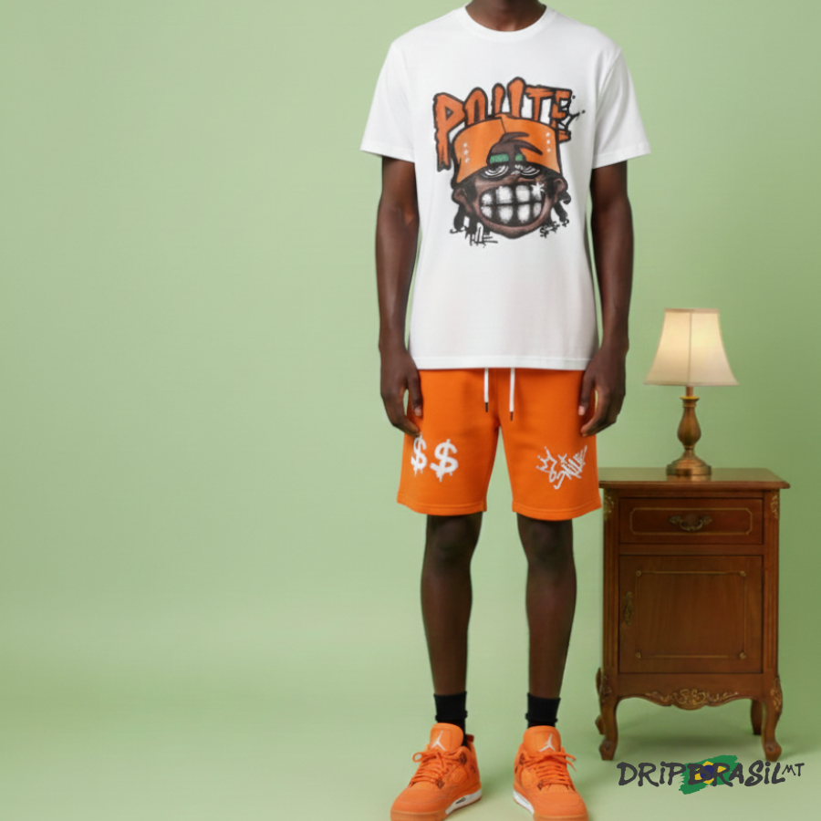 Conjunto Camiseta e Short Polite Orange