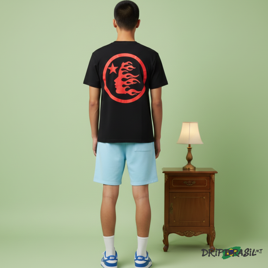 Camiseta manga curta Hellstar Básica Estampa Vermelha